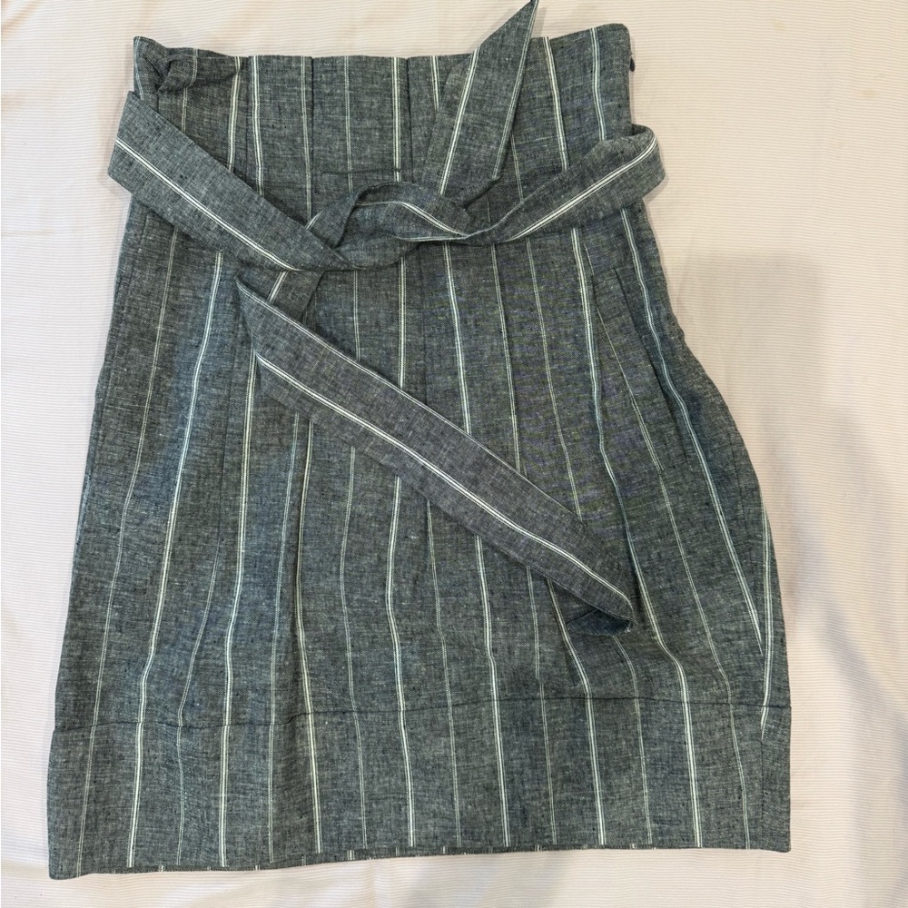 BCBGMaxAzria Charcoal Striped Pencil Skirt